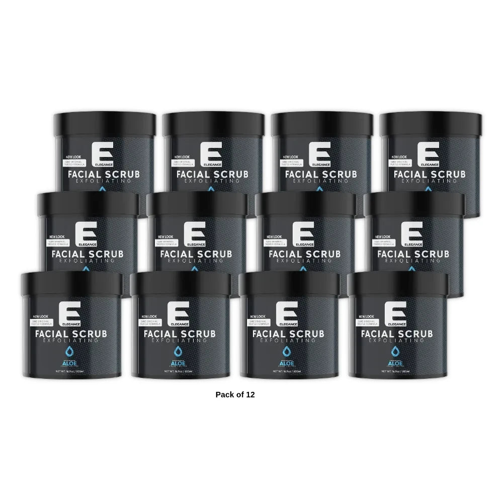 Elegance Face Scrub 17.6oz - Black 16.9 oz (Pack of 12)