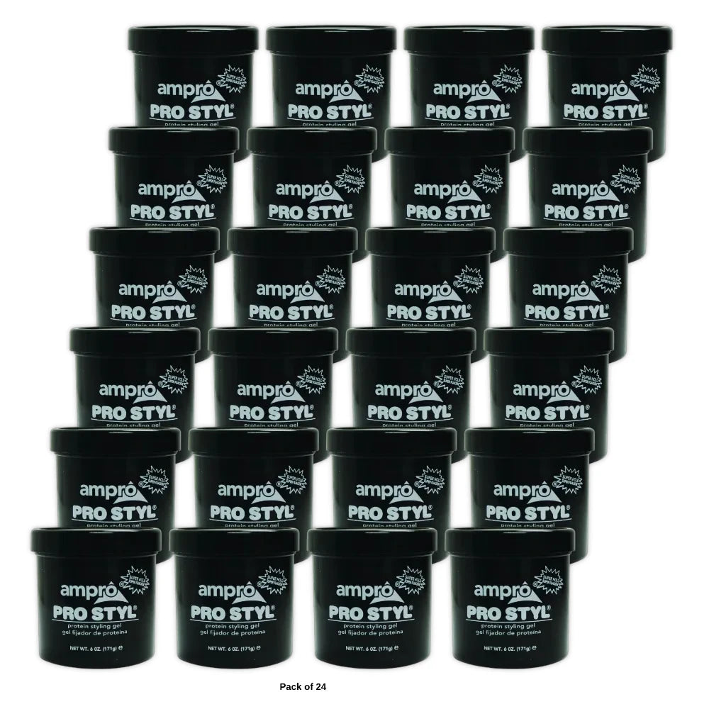 Ampro Pro Styl Protein Gel Super Hold 6 oz. Moisturizing Unisex 6oz (Pack of 24)