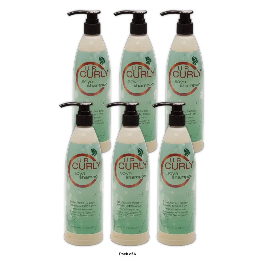 U R Curly Soya Shampoo 25.0 FL OZ 25 fl oz (Pack of 6)