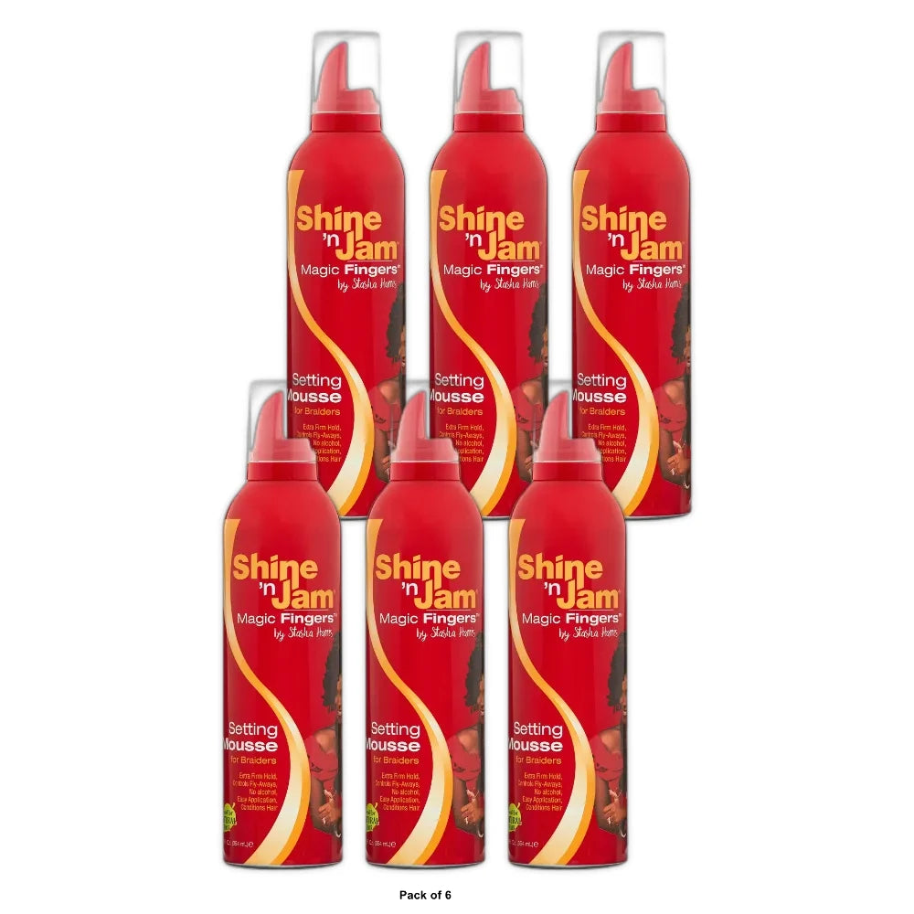 Ampro Shine n Jam Magic Fingers Hair Mousse - 12 fl oz 12 fl oz (Pack of 6)