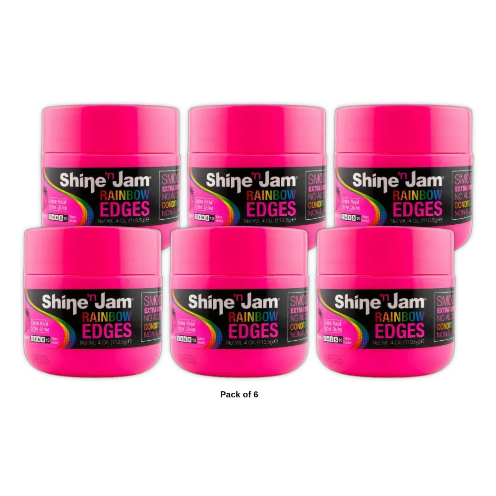 Ampro Shine N Jam Rainbow Edges - Strawberry - 4 oz 4oz (Pack of 6)