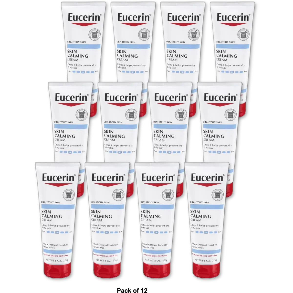 Eucerin Dry Skin Therapy Calming Creme 8Oz (Pack of 12)
