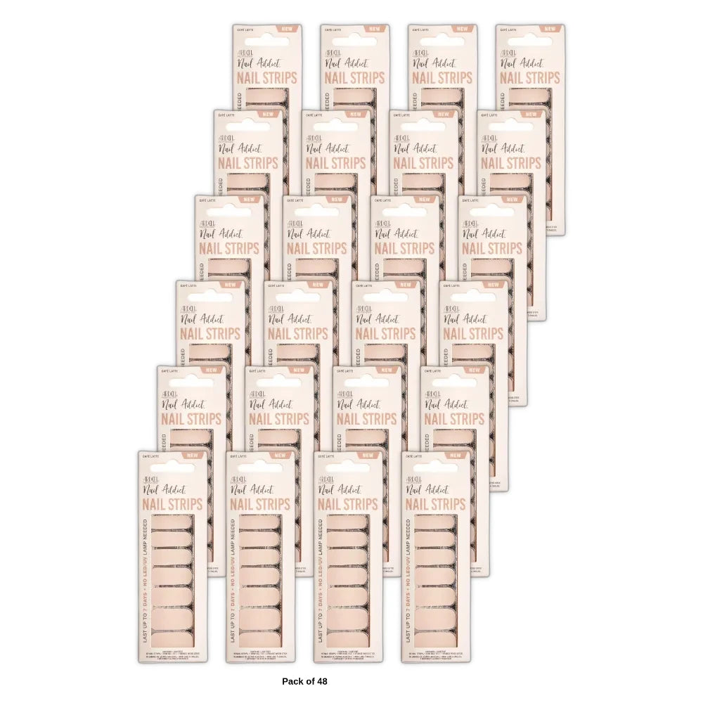 Ardell Nail Addict Pedi Strips Cafe Latte - 1 Ea 0.816oz (Pack of 48)