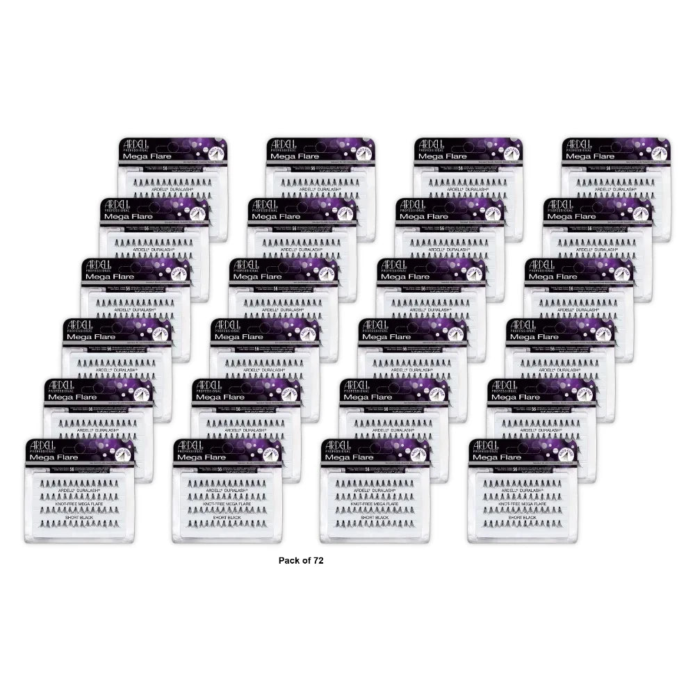 Ardell Knot-Free Mega Flare Lashes - Short Black nan (Pack of 72)
