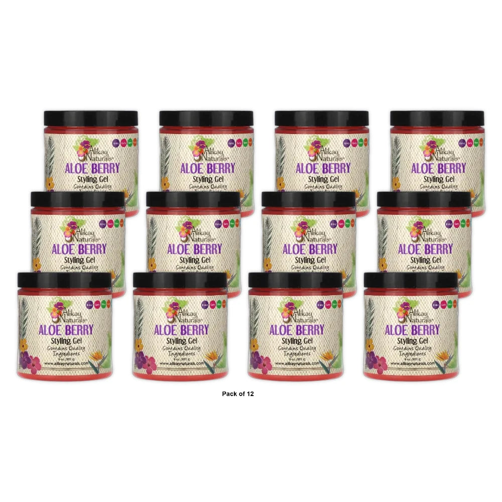 Alikay Aloe Berry Style Gel - 8 oz 8 Oz (Pack of 12)