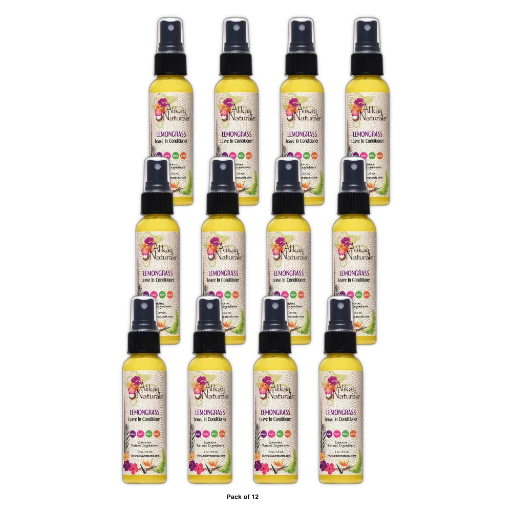 Alikay Naturals Lemongrass Leave-in Conditioner - Choose Size 2 Oz (Pack of 24)