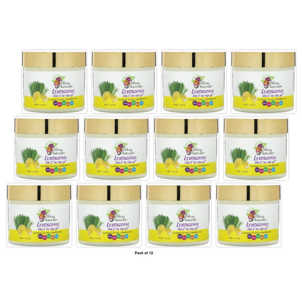 Alikay Naturals - Lemongrass Slay and Lay Edge Gel 4 Oz (Pack of 12)