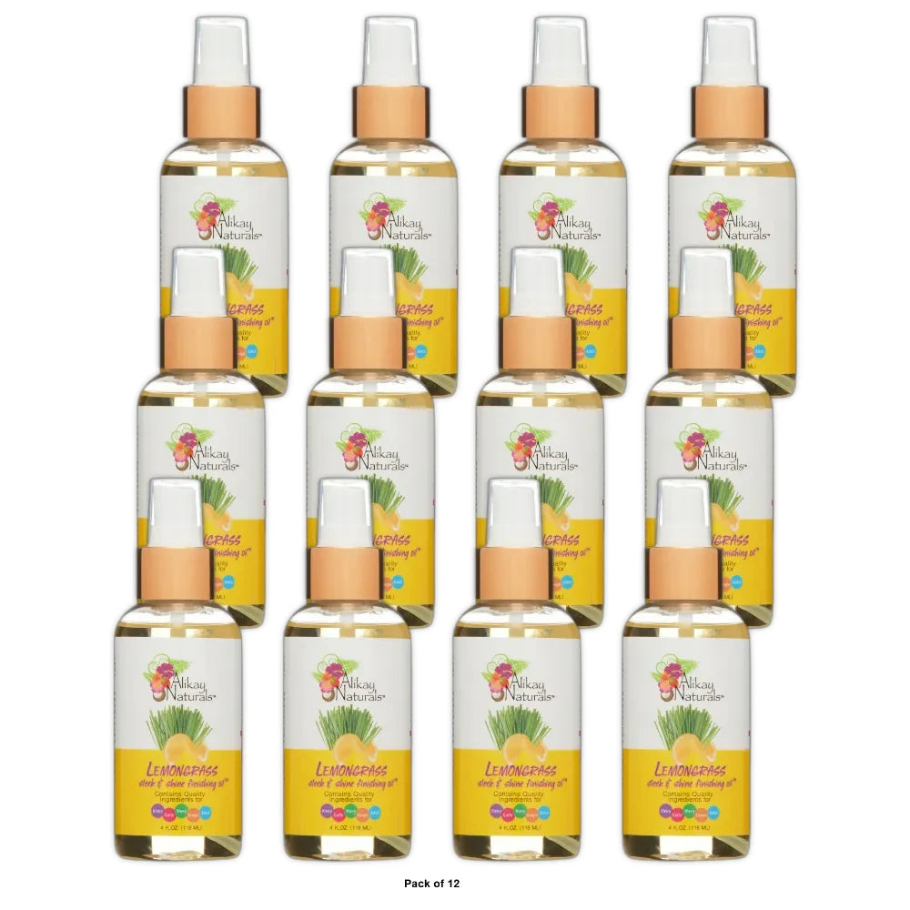 Alikay Naturals Lemongrass Sleek and Shine Finishing Hair Oil 4 fl oz 4 Fl. Oz (Pack of 12)