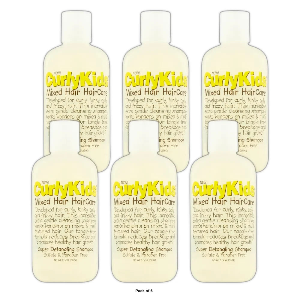 CurlyKids Mixed Hair HairCare Super Detangling Shampoo 8 oz. Child 8 Fl. Oz (Pack of 6)