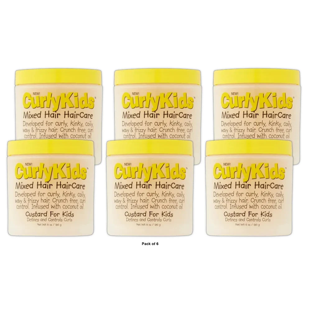 CurlyKids Mixed Hair Kids Custard 6 fl oz Unisex Moisturizing 6 Oz (Pack of 6)