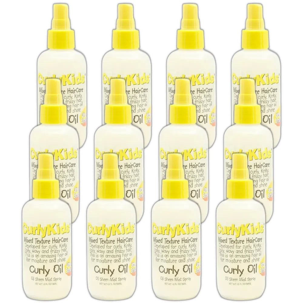 Curly Oil Sheen Mist Spray 4.6 fl oz (138 ml) CurlyKids 4.6 Fl. Oz (Pack of 6)