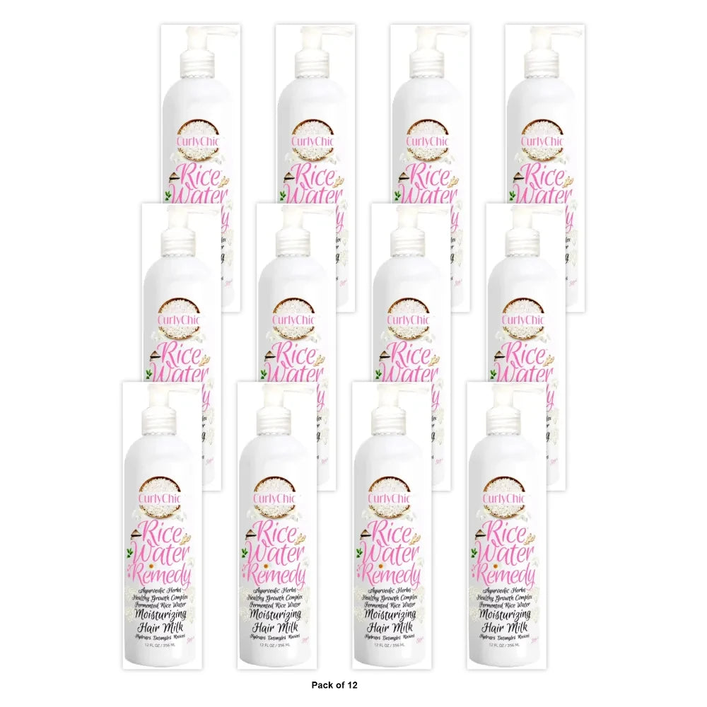 CurlyChic Rice Water Remedy Moisturizing Milk - 8 oz 8 Fl. Oz (Pack of 6)