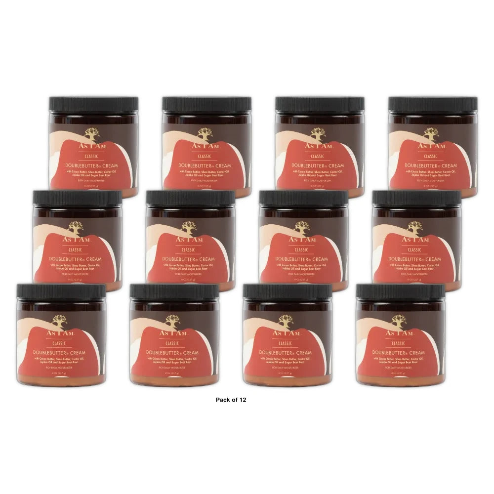 As I Am Double Butter Rich Daily Moisturizer 8 Oz (Pack of 12)