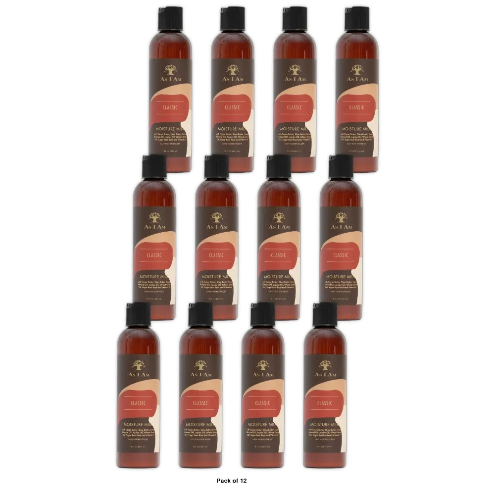 As I Am Classic Coconut Moisture Milk Daily Hair Revitalizer Lotion 8 oz 8 Fl. Oz (Pack of 12)