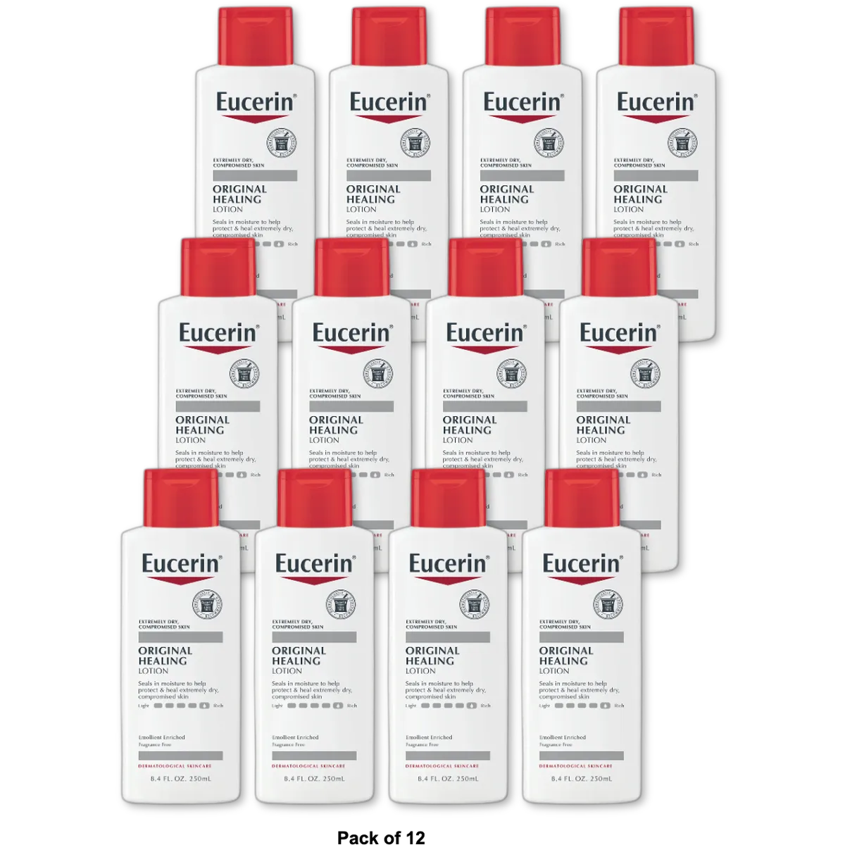 Eucerin Original Moisturizing Lotion For Dry And Sensitive Skin 8.4Oz (Pack of 12)