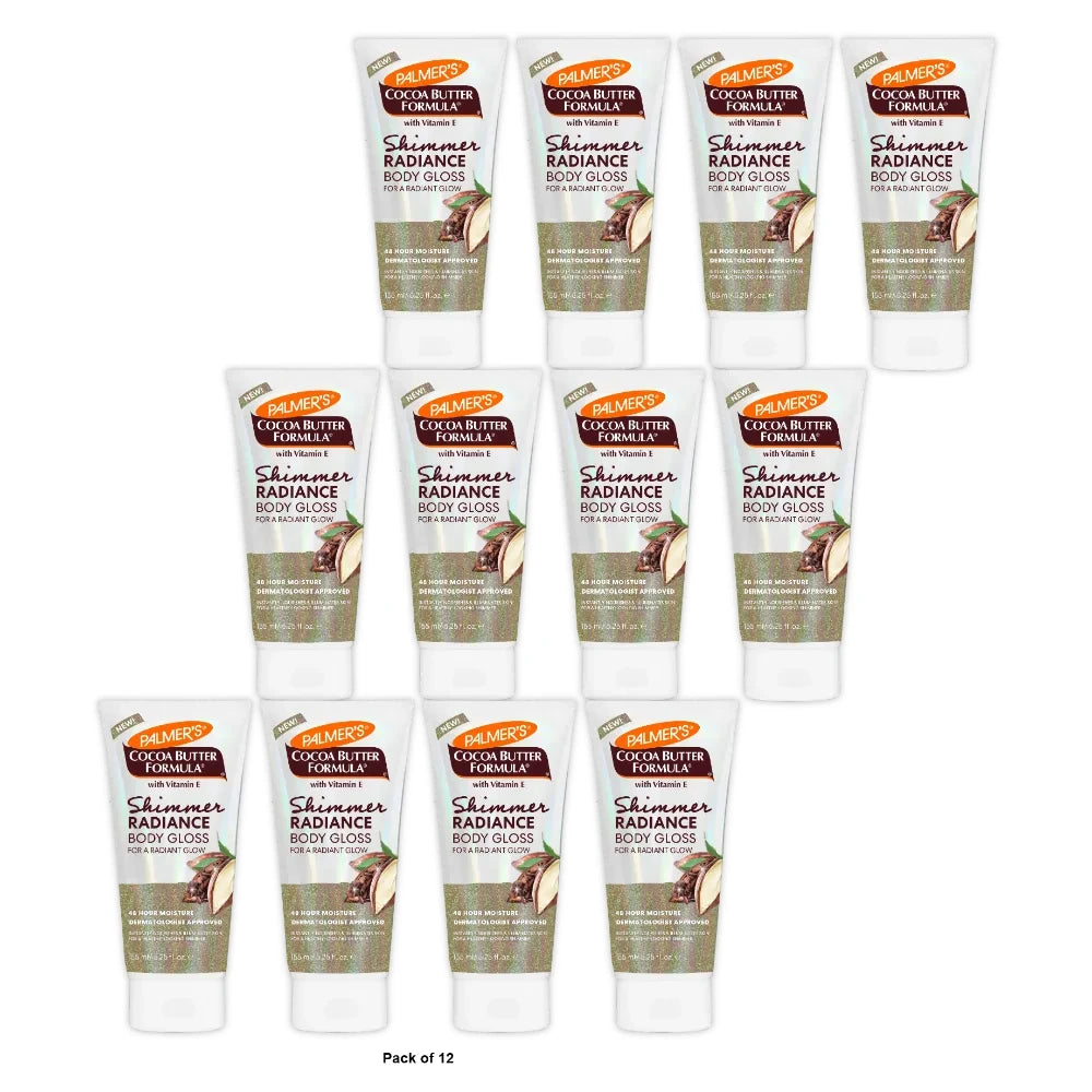 Palmer s Cocoa Butter Formula Shimmer Body Lotion with Vitamin E Helps Blur Vei 5.25 Fl. Oz (Pack of 12)