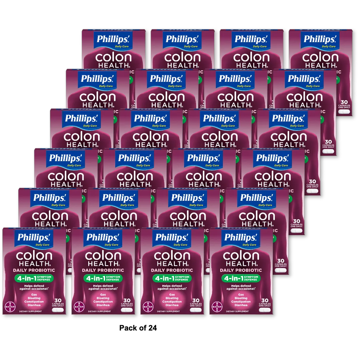 Phillips Colon Health Probiotic Supplement Capsules 5.29Oz (Pack of 24)