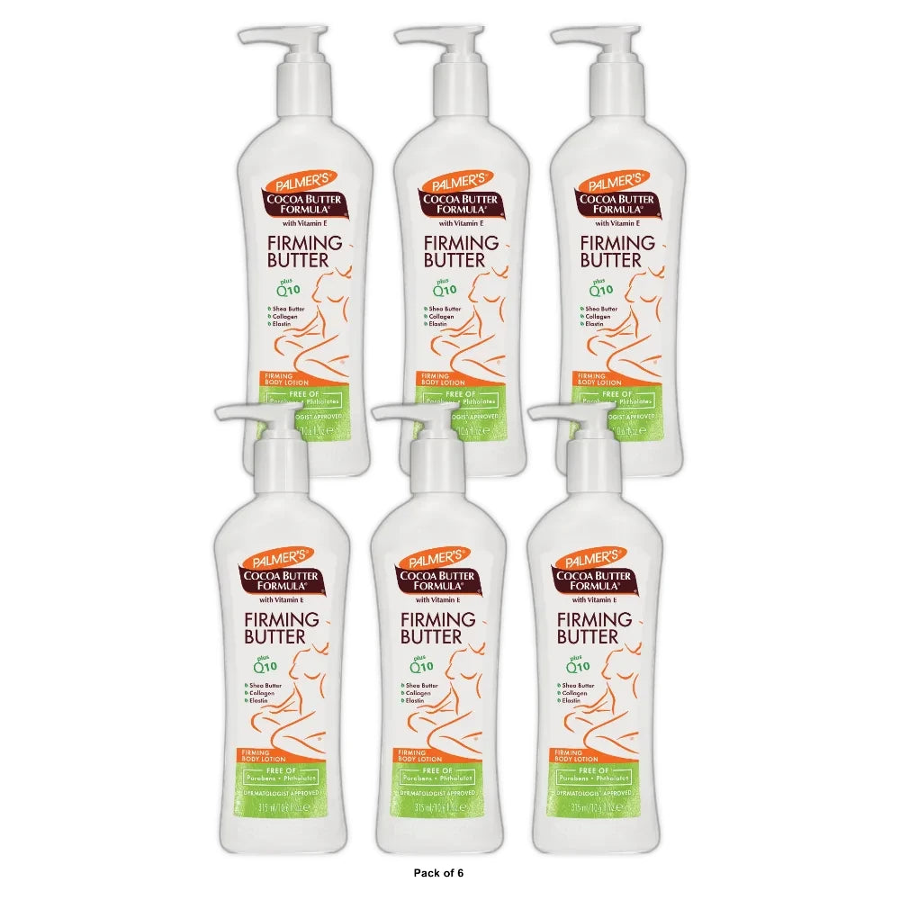 Palmer's Cocoa Butter Formula Firming Butter Lotion Pump Bottle - 10.6 10.6 Fl. Oz (Pack of 6)
