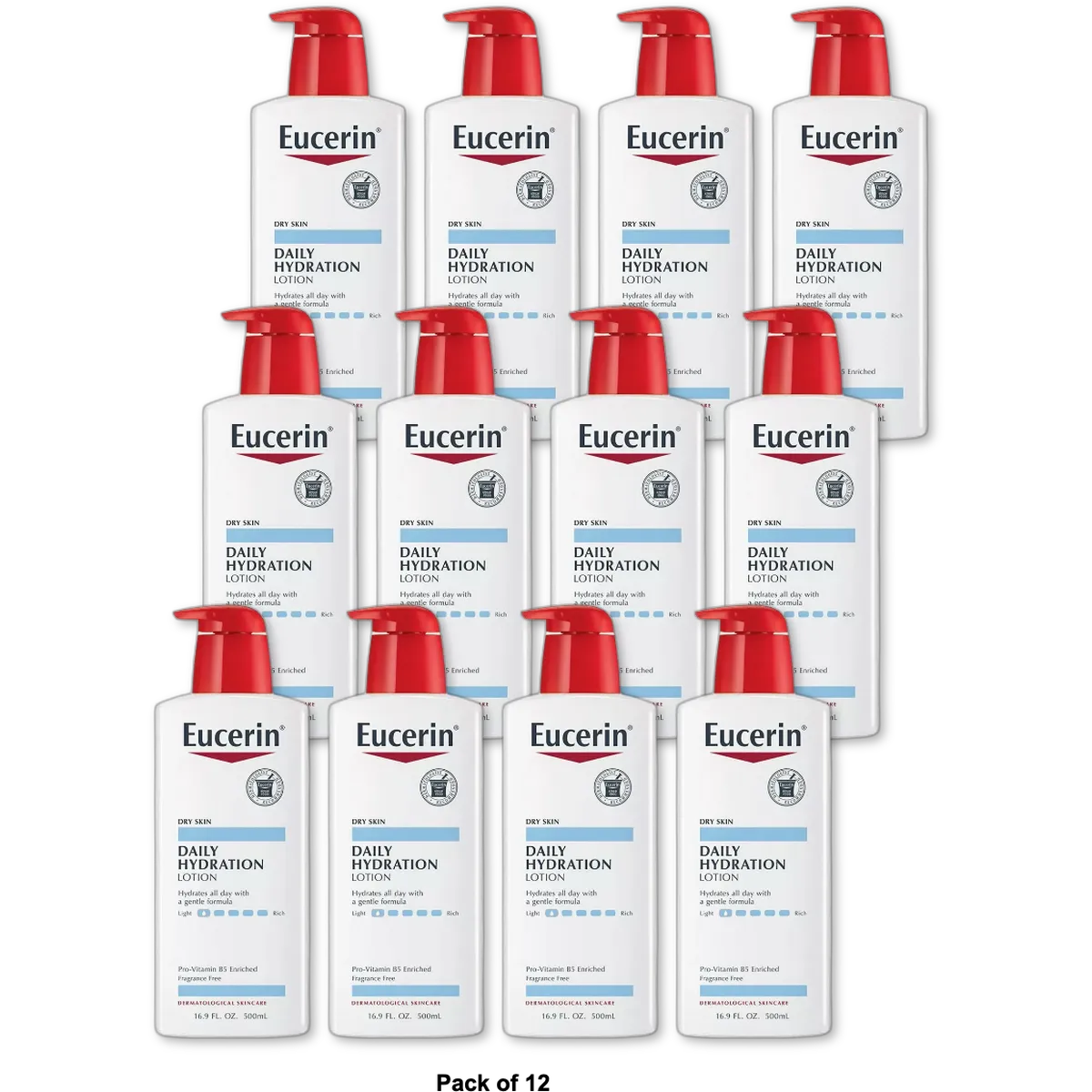 Eucerin Daily Replenishing Moisturizing Lotion 16.9Oz (Pack of 12)