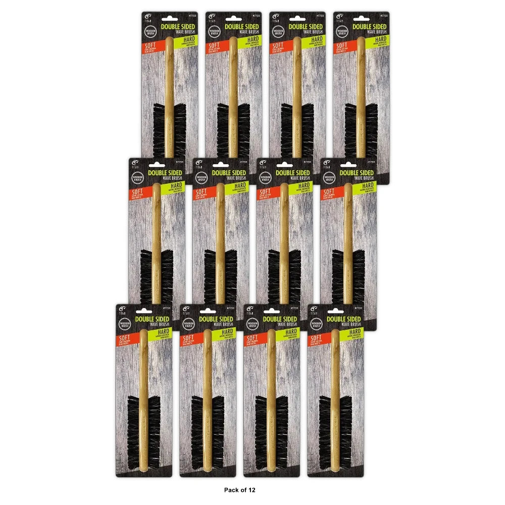 TITAN Double Sided Military Hair Brush nan (Pack of 12)
