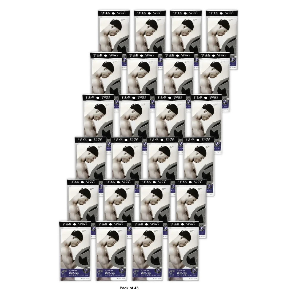 Titan Premium Collection #652 Black Stocking Wave Cap 2 count nan (Pack of 48)