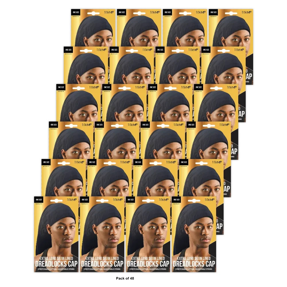 Titan Sport Satin Lined Dreadlock Cap - 1.0 EA nan (Pack of 48)