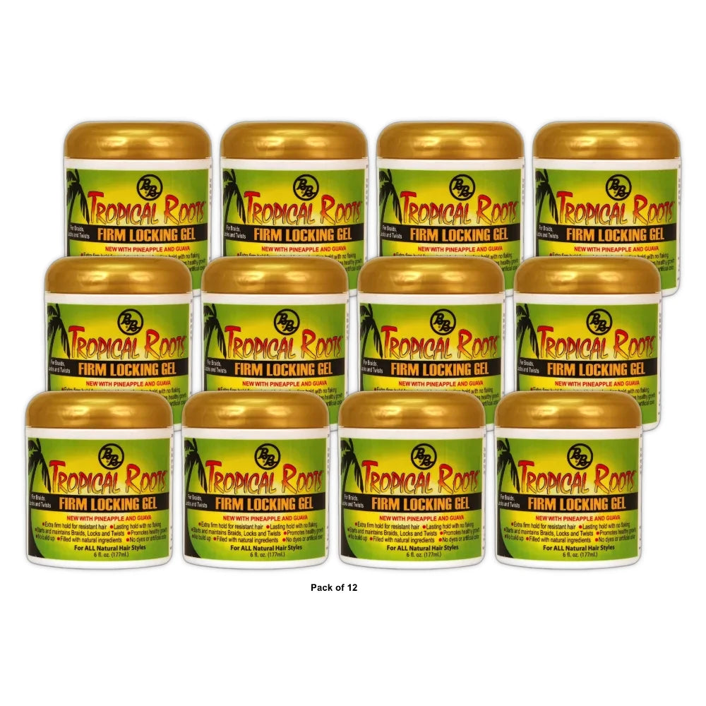 Bronner Bros BB Tropical Roots Locking Gel Frizz Free Female 6 Fl. Oz (Pack of 12)