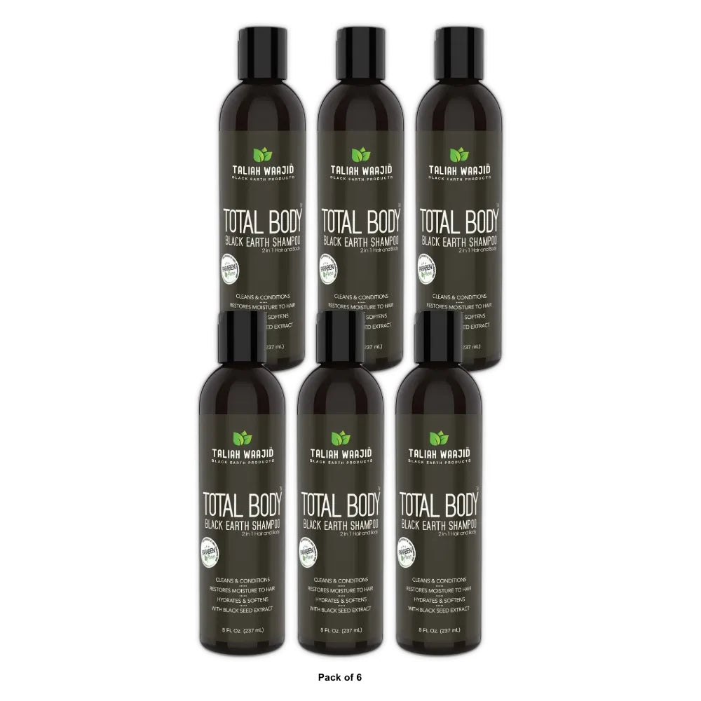 Taliah Waajid Total Body Black Earth Shampoo - 8 fl oz 8 Fl. Oz (Pack of 6)