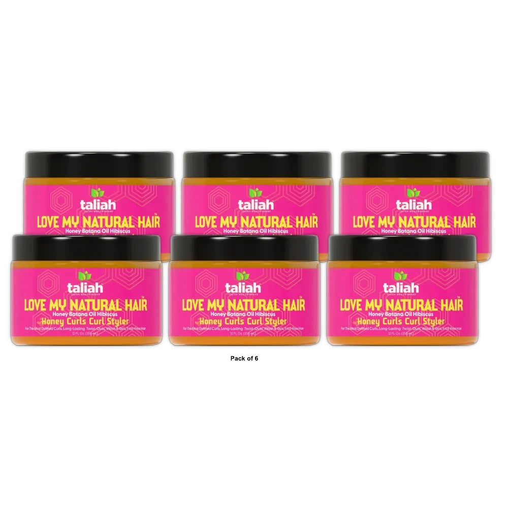 Taliah Waajid Love My Natural Hair Honey Curls Curl Styler with Batana Oil Hone 12 Fl. Oz (Pack of 6)