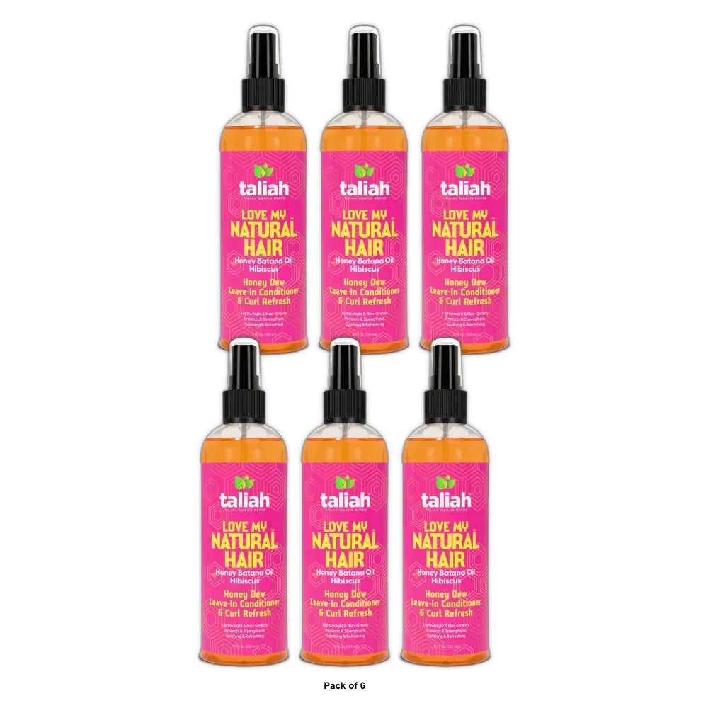 Taliah Waajid Love My Natural Hair Honey Dew Leave-In Conditioner & Curl Refresh 12 Fl. Oz (Pack of 6)