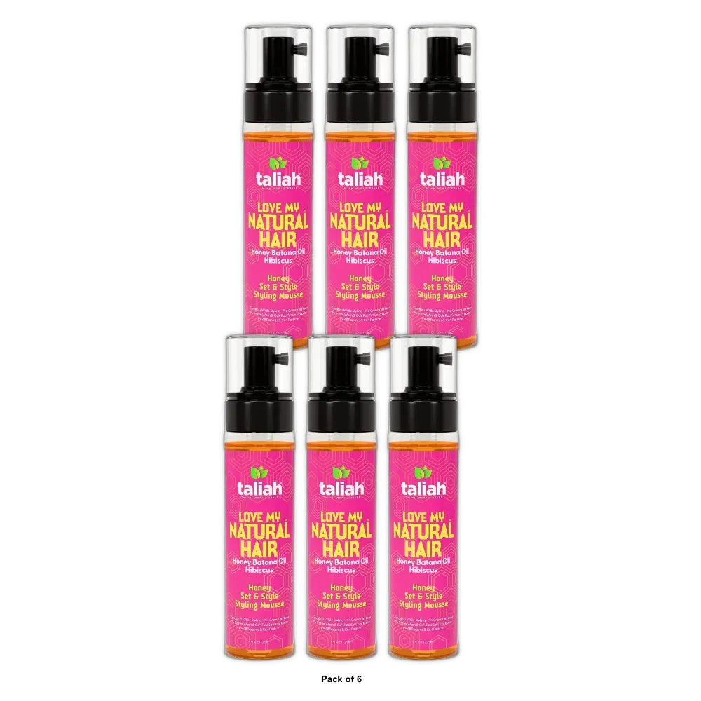Taliah Waajid Love My Natural Hair Curl Enhancing Hair Styling Mousse with Batan 8 Fl. Oz (Pack of 6)