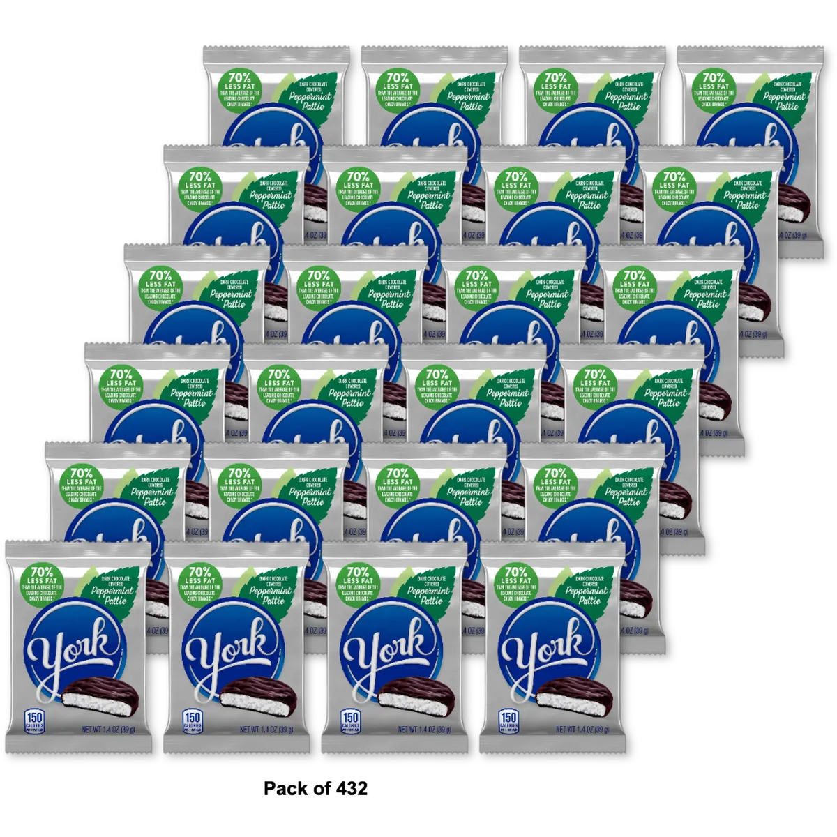 Hersheys York Dark Chocolate Peppermint Patties 1.4Oz (Pack of 432)