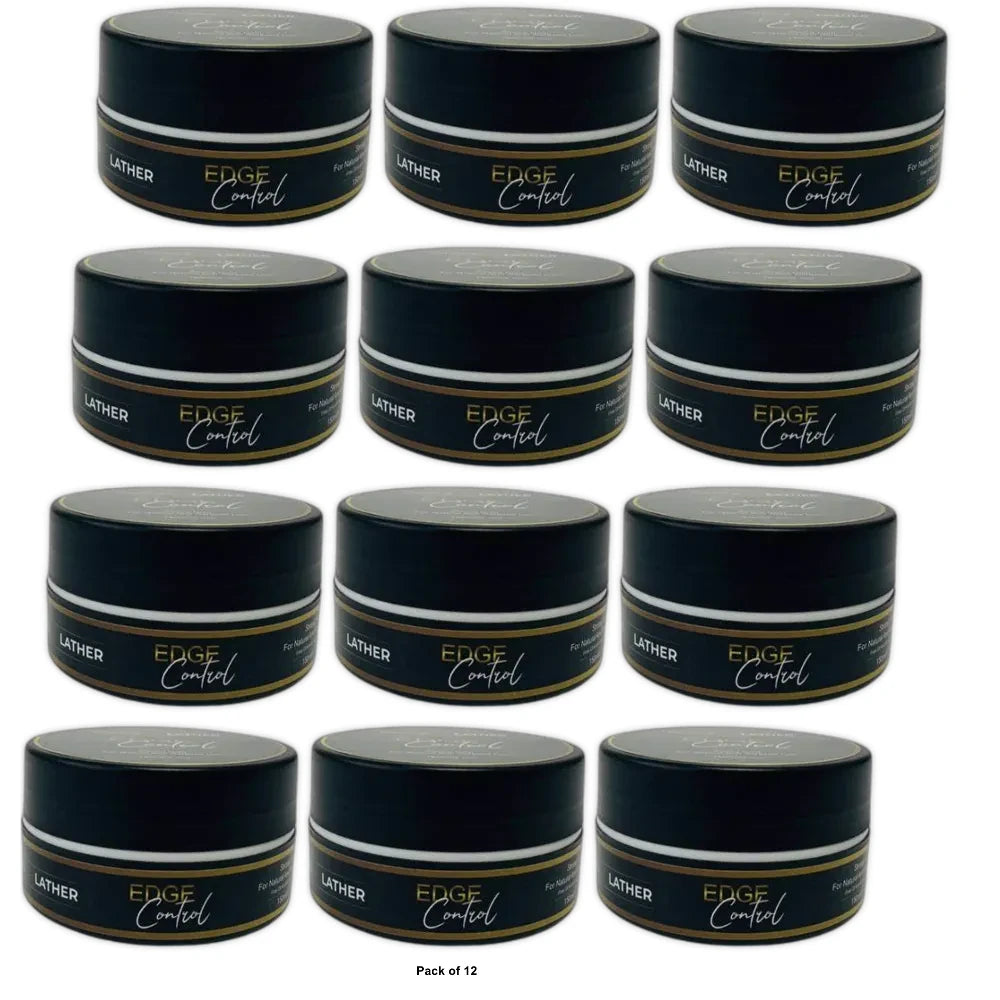 BASK & LATHER Edge Control Hair Gel Strong Hold Thick Edges Styling Gel Non- 5.3 Oz (Pack of 30)