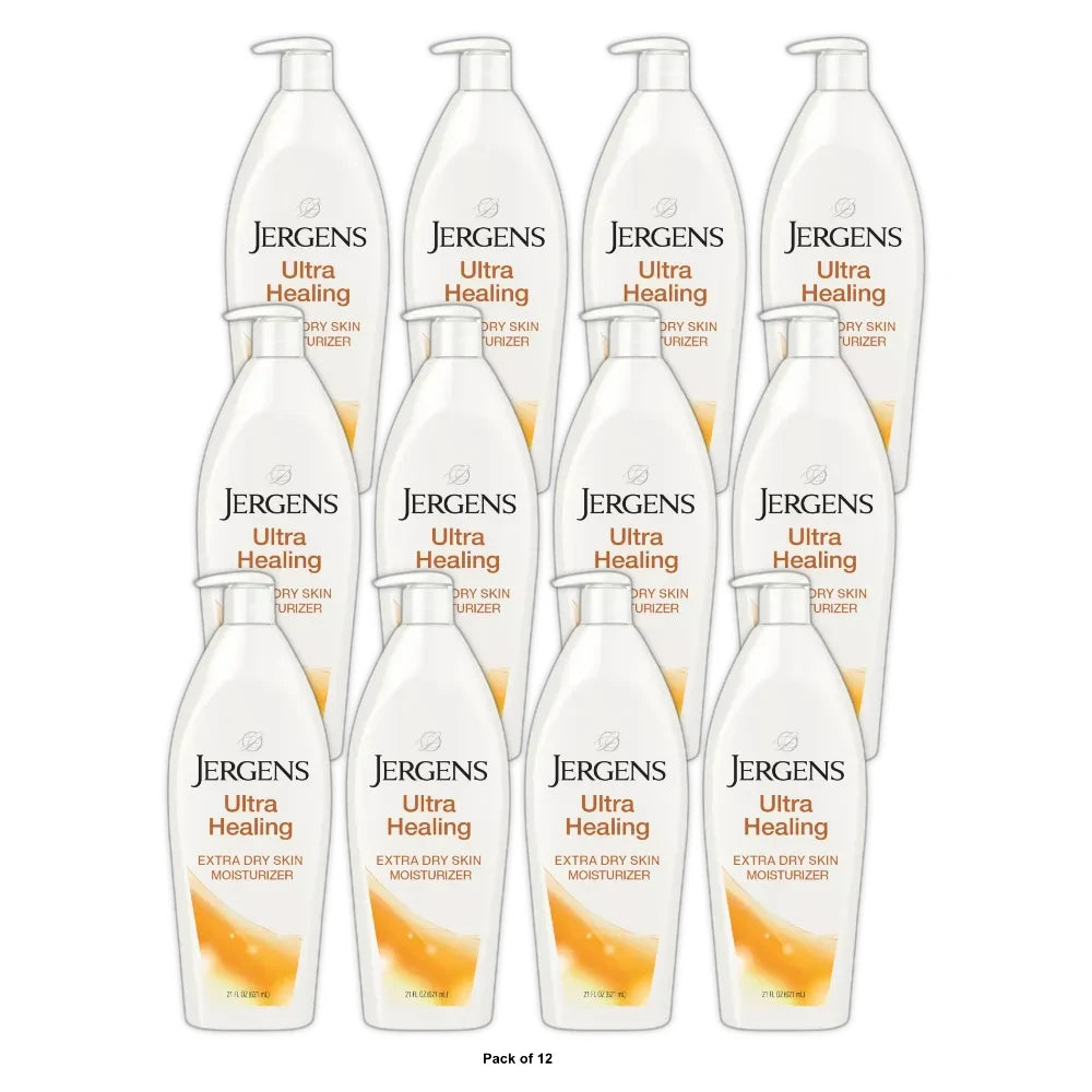 Jergens Ultra Healing Body Lotion Moisturizer for Dry Skin with Vitamins C 21 Fl. Oz (Pack of 12)