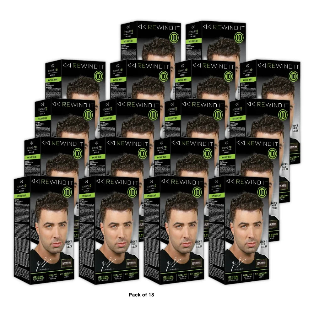 REWIND IT 10 Dark Brown Men s Hair Color nan (Pack of 18)