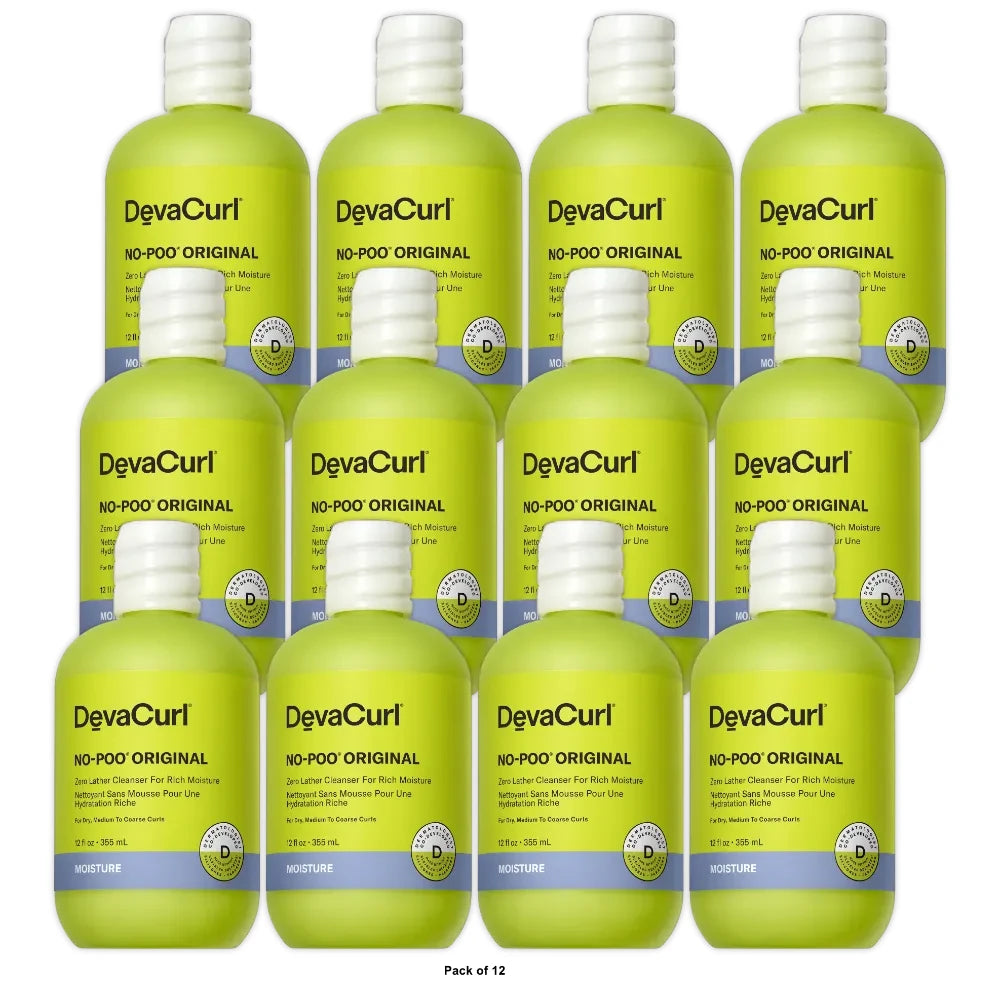 DevaCurl No-Poo® Original Zero Lather Cleanser For Rich Moisture 12 Fl. Oz (Pack of 12)