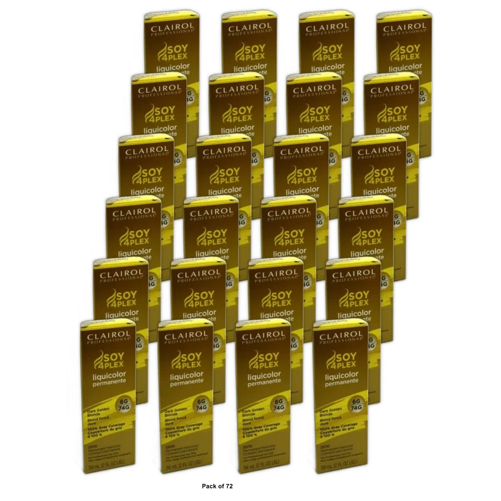 Clairol Soy Liquicolor Permanente 6G/74G Dark Gold Blonde 2 Fl. Oz (Pack of 72)