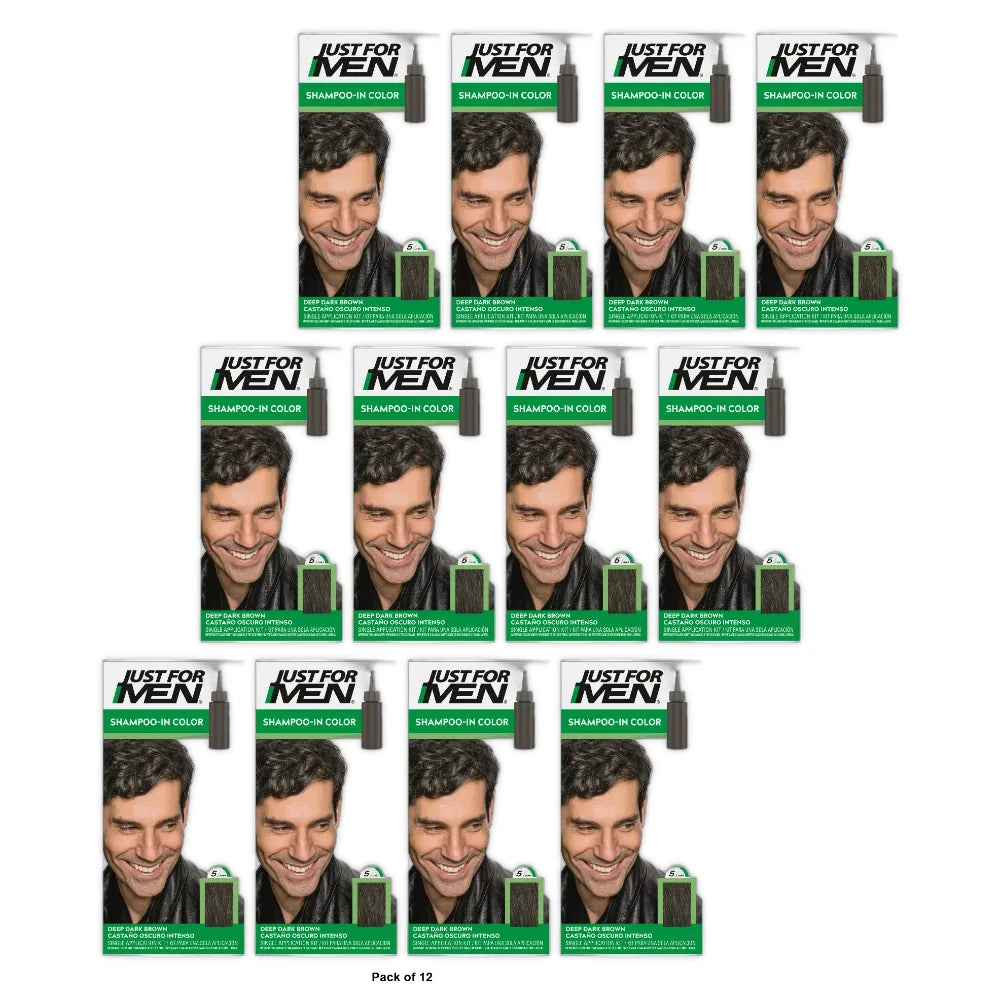 Just For Men Original Formula Men s Hair Color Deep Dark Brown H-46 (Pack of 12)