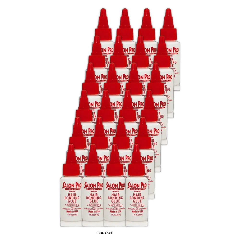 Salon Pro Hair Bonding Glue 1 oz White (Pack of 24)