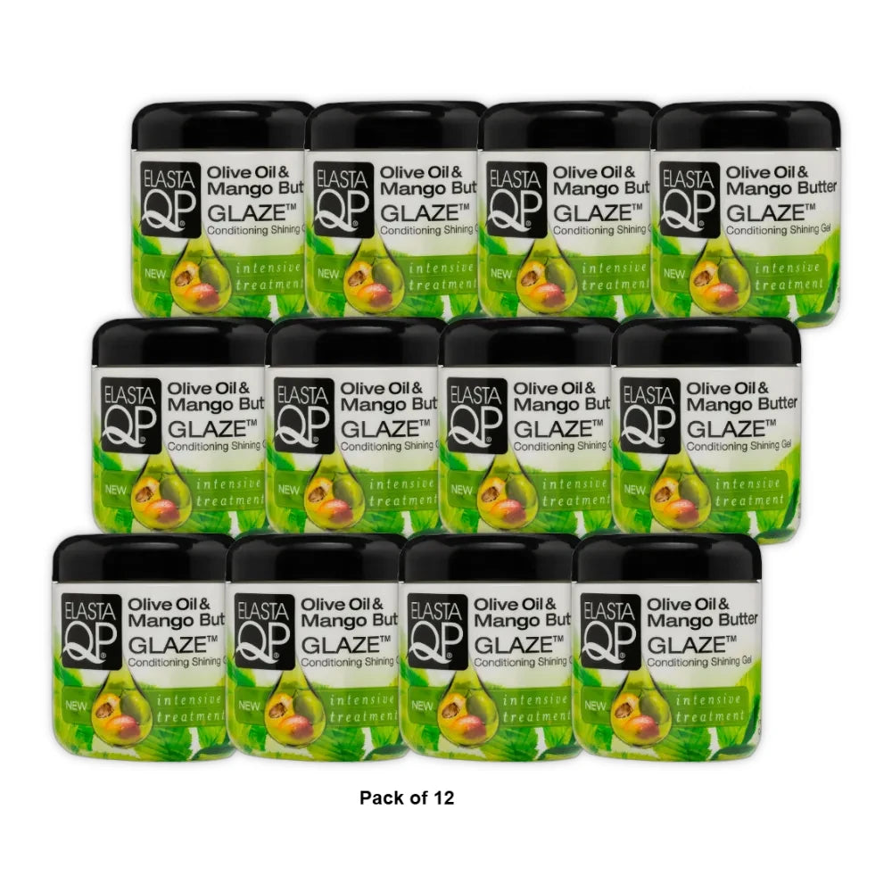 Elasta Glaze Moisturizing Jar Hair Styling Gel 6 oz. Female (Pack of 12)
