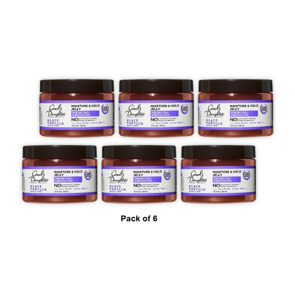 Carol s Daughter Black Vanilla Moisture and Hold Hair Styling Gel with Shea Butter 12 Oz (Pack of 6)