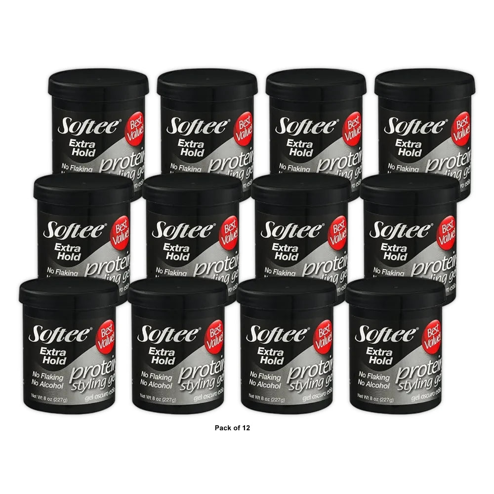 Softee Hair Gel Styling Xtra Hld 8 OZ (Pack of 12)