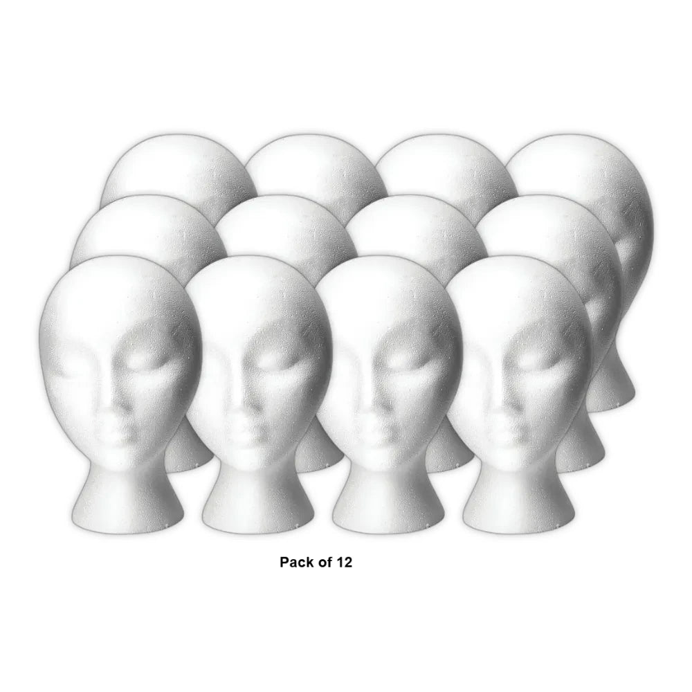 MANIKIN STYROFOAM 10" HEAD (A) 1.75oz (Pack of 12)