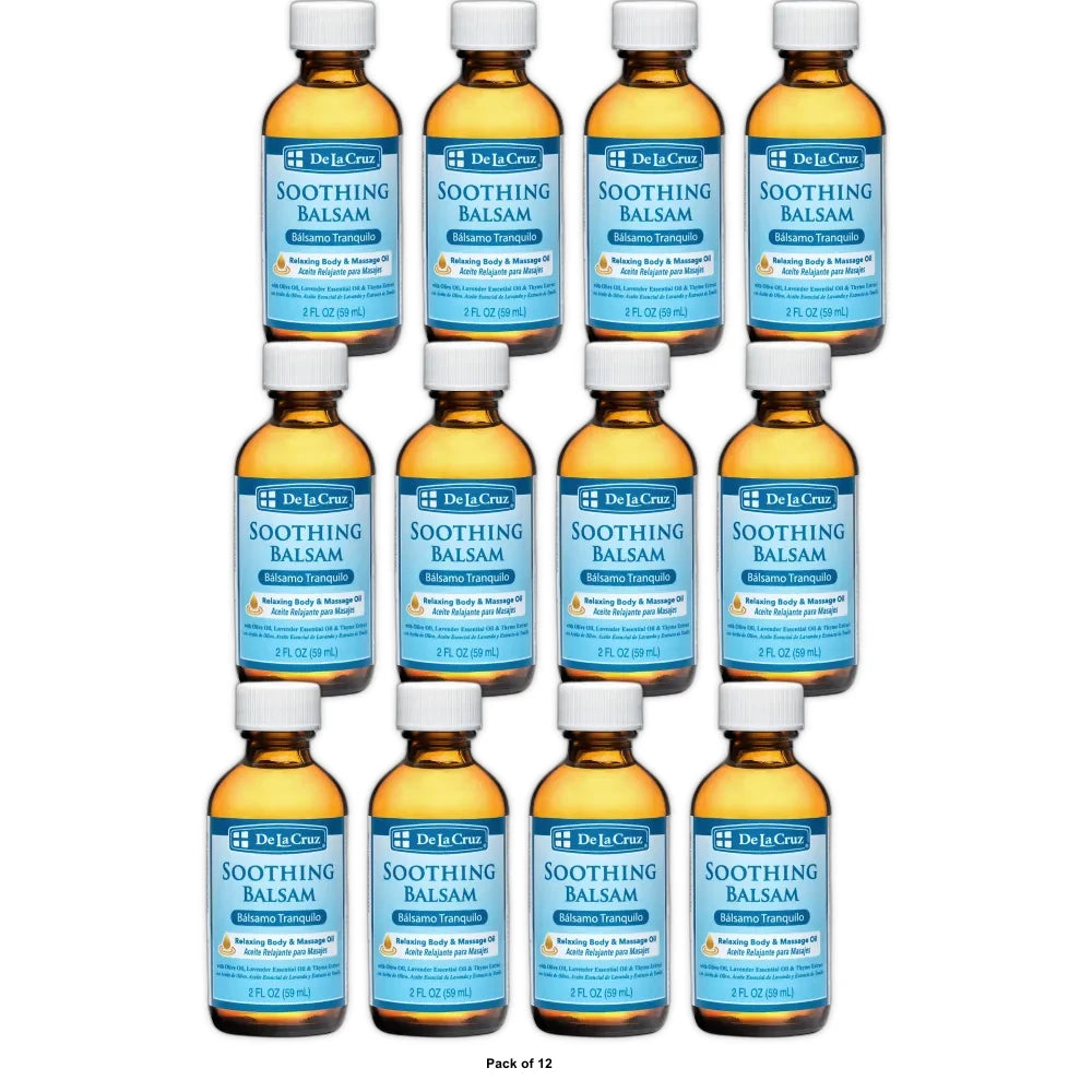De La Cruz Soothing Balsam Massage Oil 2 fl oz (Pack of 12)