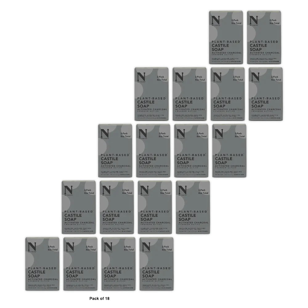 Dr. Natural - Castile Bar Soap Charcoal 2pk - 8oz (Pack of 18)