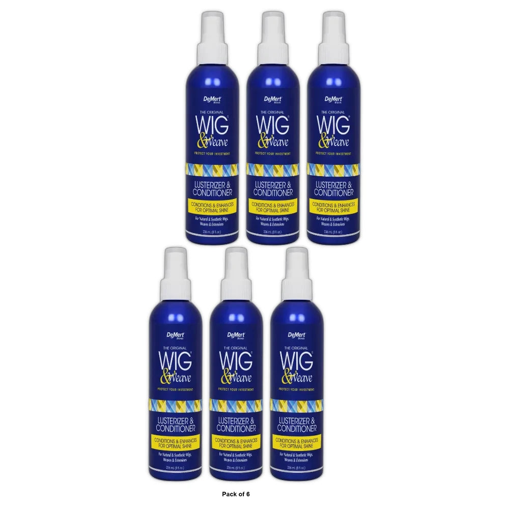 Wig & Weave Lusterizer Conditioner for Natural and Synthetic Hair 8. Oz (Pack of 6)