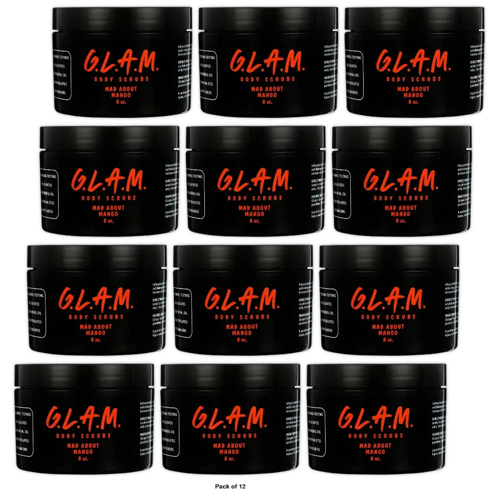 G.L.A.M. Mango Exfoliant 8 Oz (Pack of 12)