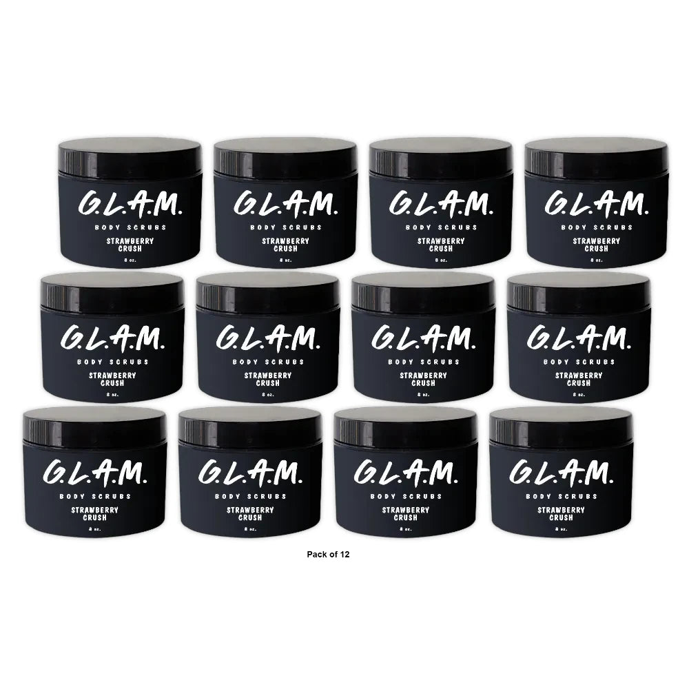 G.L.A.M. Strawberry Body Exfoliant 8 Oz (Pack of 12)