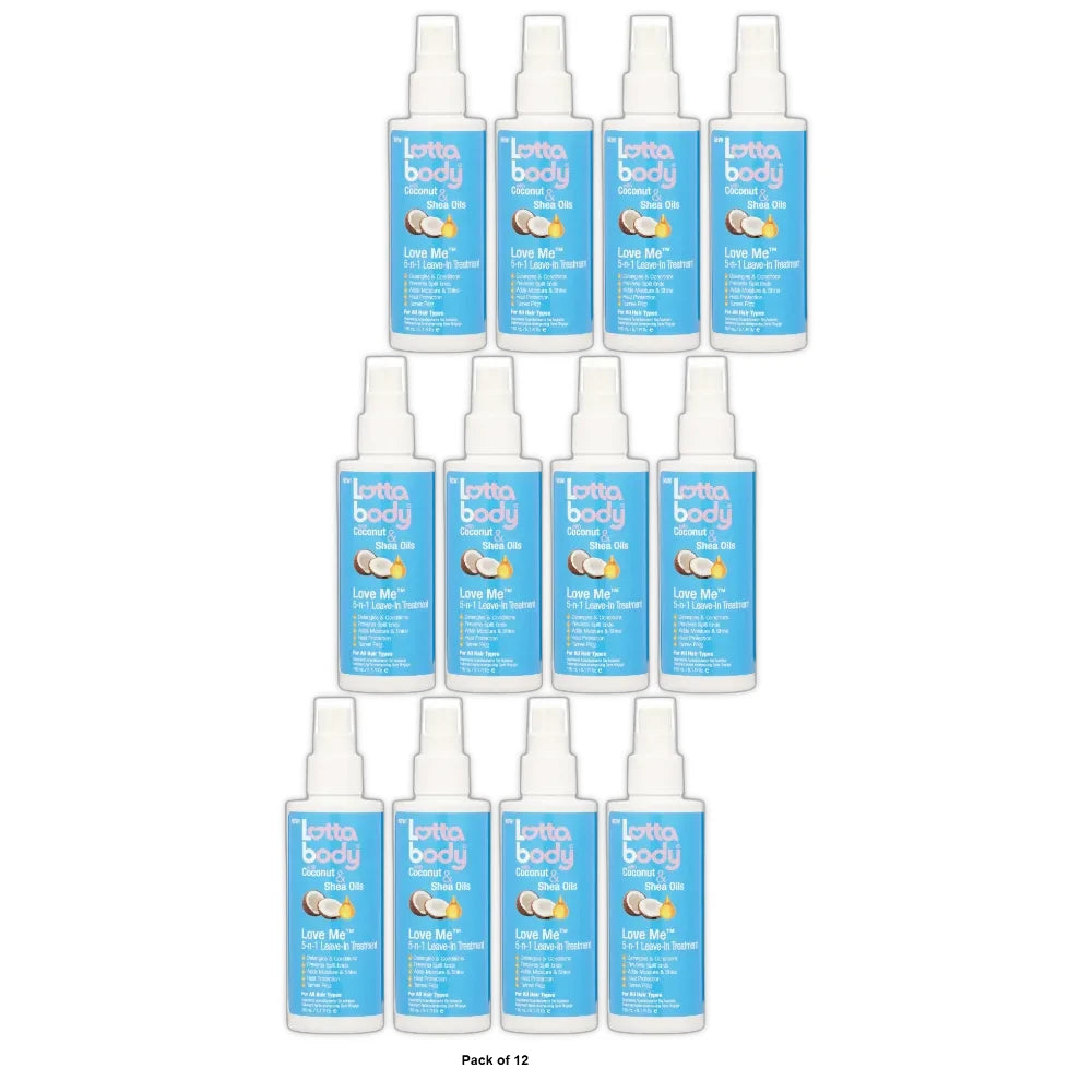 LOTTABODY Love Me 5-n-1 Miracle Styling Creme with Coconut & Shea Oils 5.10 oz (Pack of 12)