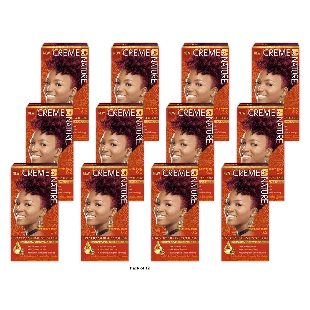 Creme of Nature Exotic Shine Color - 6.2 Burgundy (Pack of 12)